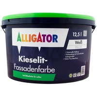Alligator Kieselit Fassadenfarbe 12,5L weiss, Dispersions-Silikatfarbe, Wetterbe