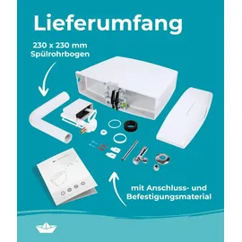 Calmwaters Aufputz Spülkasten WC wassersparend 2-Mengen-Spülung Weiß