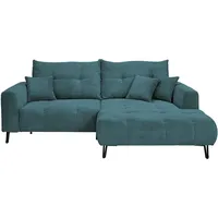 Carryhome Ecksofa Petrol, - 250x185 cm,