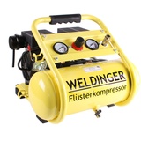 Flüsterkompressor WELDINGER FK95 compact Luftkompressor Silent Druckluft 8L 750W