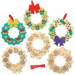 Weihnachtskranz Holzkugeln  (pro Set 10) Bastelaktivitäten zu Weihnachten