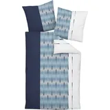 JANINE Milano 45026 nachtschattenblau/perlblau 135 x 200 cm + 80 x 80 cm