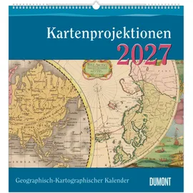 Neumann Geographisch-Kartographischer Kalender Wandkalender 2027 45x48 cm