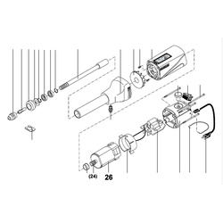 PROXXON 28485-26 Motor inklusive Ritzel für Langhalsbohrschleifer LBS/E