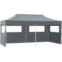 vidaXL Pop-Up 3 x 6 m inkl. Seitenteile anthrazit