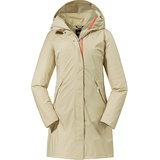 Schöffel Parka Sardegna L, wind- und wasserdichte Regenjacke für Frauen mit praktischen Taschen, leichte Damen Jacke für Frühling und Sommer, humus, 38