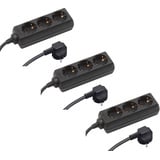 Meister Steckdosenleiste 3-Fach - 3er Set - 1,4 m Kabel - schwarz - IP20 Innenbereich/Steckerleiste/Mehrfachsteckdose/Tischsteckdose/Tido 3-Fach / 7430790