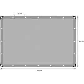 ECD Germany Abdeckplane 2 x 3 m Grau