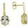 FIRETTI Ohrstecker Oval Gelbgold 375 mit Amethyst grün