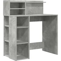 VidaXL Schreibtisch mit Stauraum Betongrau 90 x 48 x