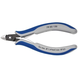 KNIPEX Präzisions Elektronik Seitenschneider, Brüniert, mit/ohne ESD, 2-K-Griff