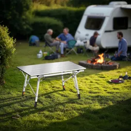 Tectake Campingtisch Tina Silber