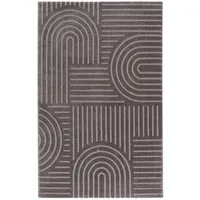 tesso living Kurzflor Teppich, Wohnzimmer, Boho Geometrisch - Grau, - 120cm x 160cm - Moderner Superweicher Teppich