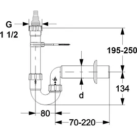 Haas + Sohn 1930 Siphon DN 40 Kunststoff weiß