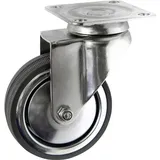 TOOLCRAFT TO-5137911 Lenkrolle mit Anschraubplatte 80 mm Gummi Tragfähigkeit (max.): 70 kg