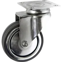 TOOLCRAFT TO-5137911 Lenkrolle mit Anschraubplatte 80 mm Gummi Tragfähigkeit (max.): 70 kg