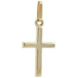 HOPLO Kreuzanhänger Anhänger Kreuz massiv 585 - 14 Karat Gold, Made in Germany