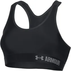UNDER ARMOUR ARMOUR MID BRA BLACK/ BLACK/ GRAY AREA
