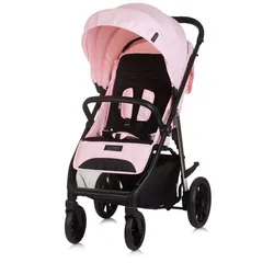 Chipolino Kinderwagen Buggy Insta, Fußabdeckung, Federung, Korb, Gurt, klappbar rosa