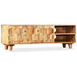 vidaXL TV-Schrank Massivholz Mango 118 x 35 x 40 cm Braun Holz