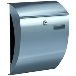 BASI Briefkasten, abgerundet, Edelstahl, silberfarben