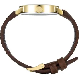 Gigandet Quarzuhr Edelstahl Lederband Gold Schwarz Minimalism G27-002