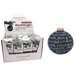 Buri - Weihnachtsbaumkugel zum Beschriften 8cm Christbaumschmuck Weihnachtsdeko