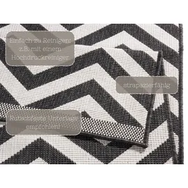 Northrugs Palma Wendeteppich 200 x 290 cm schwarz