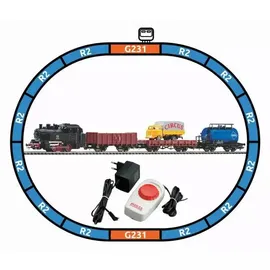 PIKO Start-Set mit Bettung Güterzug 57113 H0
