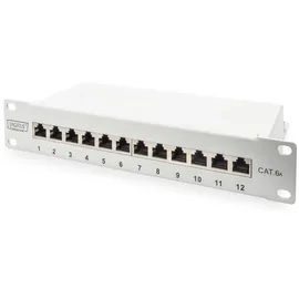 Digitus DN-91612S-EA-G Patchpanel 12-Port 1HE 10 Zoll geschirmt Grau