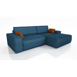 mebloland Ecksofa TOR mit Schlaffunktion. Farbe: Blue. - Blau