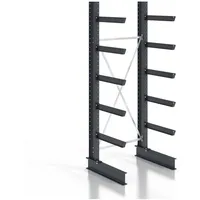 Stier Kragarmregal schraubbar einseitig 1 Feld mit 5 Ebenen