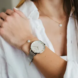 Julie Julsen Armband vergoldet mit Perle und Zirkonia gelb 925 19 cm