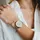 Julie Julsen Armband vergoldet mit Perle und Zirkonia gelb 925 19 cm