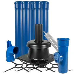 Skoberne Condens Blue Abgasset DN60 im Schacht, Schachtabdeckung Kunststoff (Ausführung: DN60. 14m. Schachtabdeckung Kunststoff)