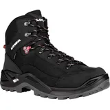 Lowa Renegade GTX Mid Herren Schwarz/Rubinrot 41,5