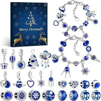 LuxusKollektion Adventskalender 2024 Mädchen DIY Schmuck Armband Kit Blau - Blau