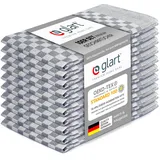 Glart 48SG 10er Set Küchentücher 50x70 cm aus 100% Baumwolle in grau, OEKO-TEX Standard 100 zertifiziert, fusselfrei, waschbar, vorgewaschen für die Küche und Abwasch