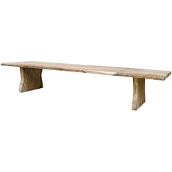 Casa Padrino Landhausstil Esstisch Naturfarben 400 cm - Riesiger rustikaler Massivholz Küchentisch - Rustikale Esszimmer Möbel - Massivholz Esszimmer Möbel - Landhausstil Esszimmer Möbel