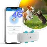 Hunde GPS Tracker 4G LTE Finder für Hunde und große Katzen mit USB-Kabel, Anti-Verlust GPS Tracker LIVE Ortung Wasserdicht Pet Tracker Standing by 7 Tage, passend für alle Halsbandgrößen