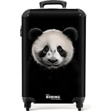 noboringsuitcases NoBoringSuitcases.com Handgepäck Koffer 55x40x20, cm Tiere auf schwarzem Hintergrund: Pandabär, 36L - Bunt