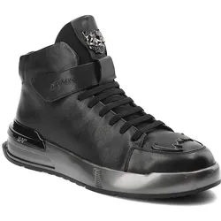 Schwarze Sneakers John Doubare Herren Lederschuhe, 41