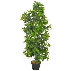 vidaXL Künstliche Pflanze Lorbeerbaum mit Topf Grün 120 cm