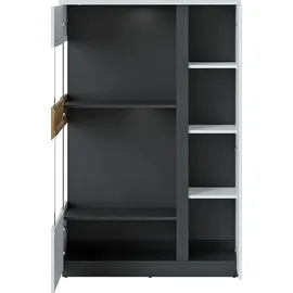 Home Affaire Vitrine Novena 98 x 40 x 150 cm Schwarz/Weiß