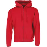 FRUIT OF THE LOOM CLASSIC HOODED SWEAT JACKET Herren Sweatjacke mit doppelter Kapuze, rot, M