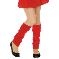 Metamorph Kostüm Beinwärmer rot - 80er Retro Fasching Karneval, Schöne Stulpen für Sport-Outfits, Festivals und 80er Jahre Kostüme rot