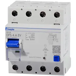 1St. Doepke 09134818 Fehlerstromschutzschalter 4p, 40 A, 0.03 A, Typ A, N-li, DF...