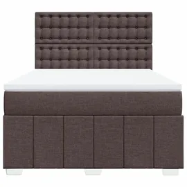 vidaXL Boxspringbett 140 x 200 cm Dunkelbraun