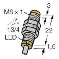 Turck Sensor nicht bündig PNP, Schließer NI3-EG08K-AP6X