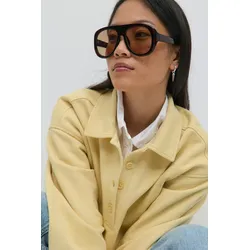 Gina Tricot - Bold aviator sunglasses - Sonnenbrillen - Braun - ONESIZE - Dame - Braun - ONESIZE